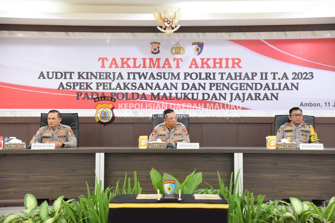 Ini Pesan Kapolda Maluku Saat Pimpin Taklimat Akhir Audit Kinerja Itwasum Polri