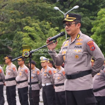 Pimpin Apel Pagi Perdana, Irwasda Maluku: Personel Polri di Maluku harus Netral Saat Pemilu