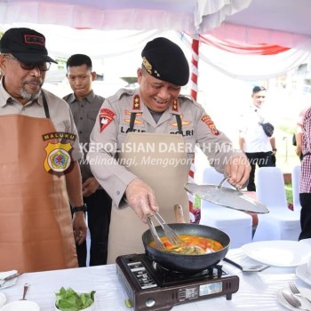 Masak Ikan Kuah Kuning Keju, Kapolda : Berani Buat Inovasi Kalau Mau Maju