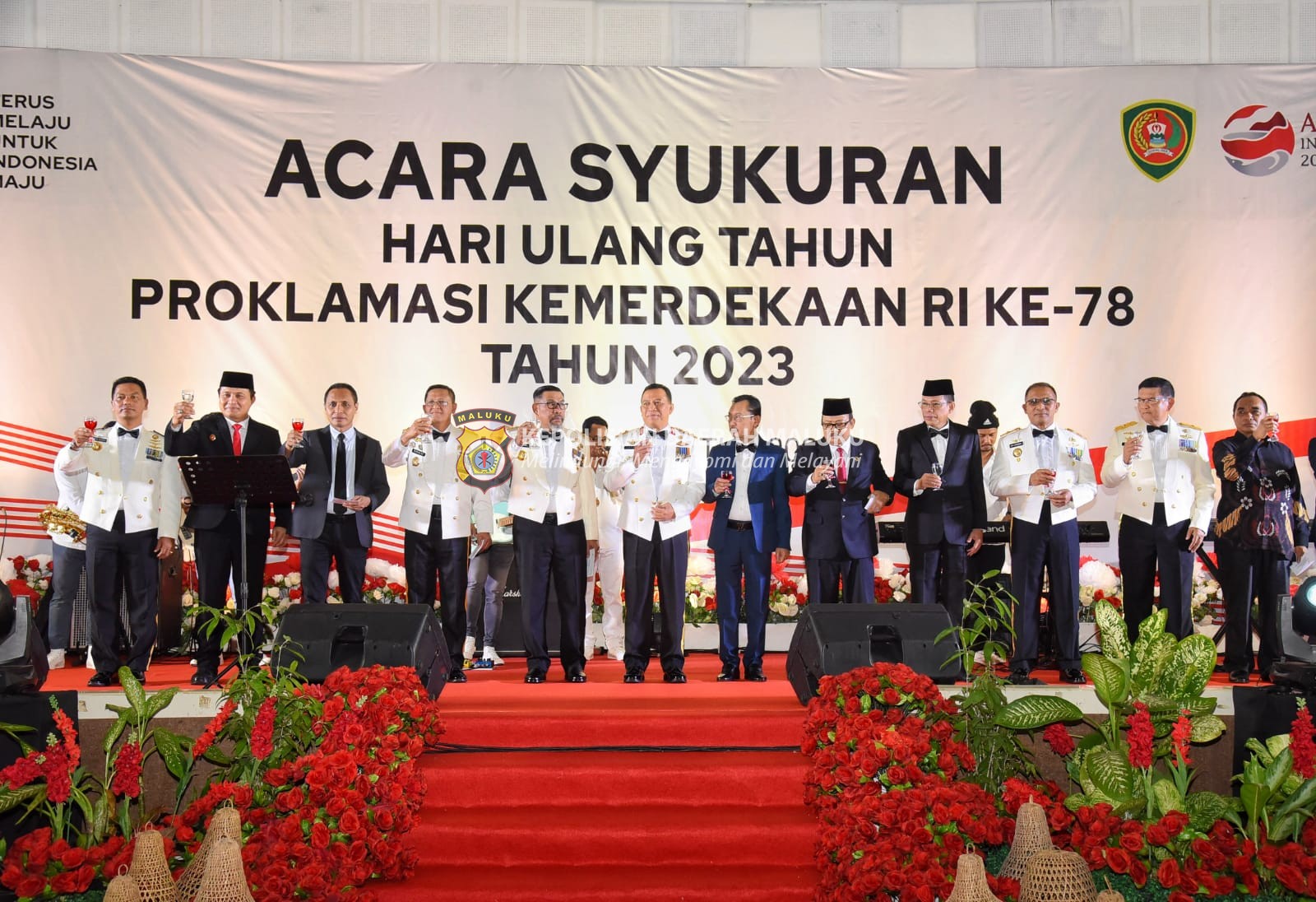 Kapolda Hadiri Syukuran HUT ke-78 RI yang Digelar Pemprov Maluku