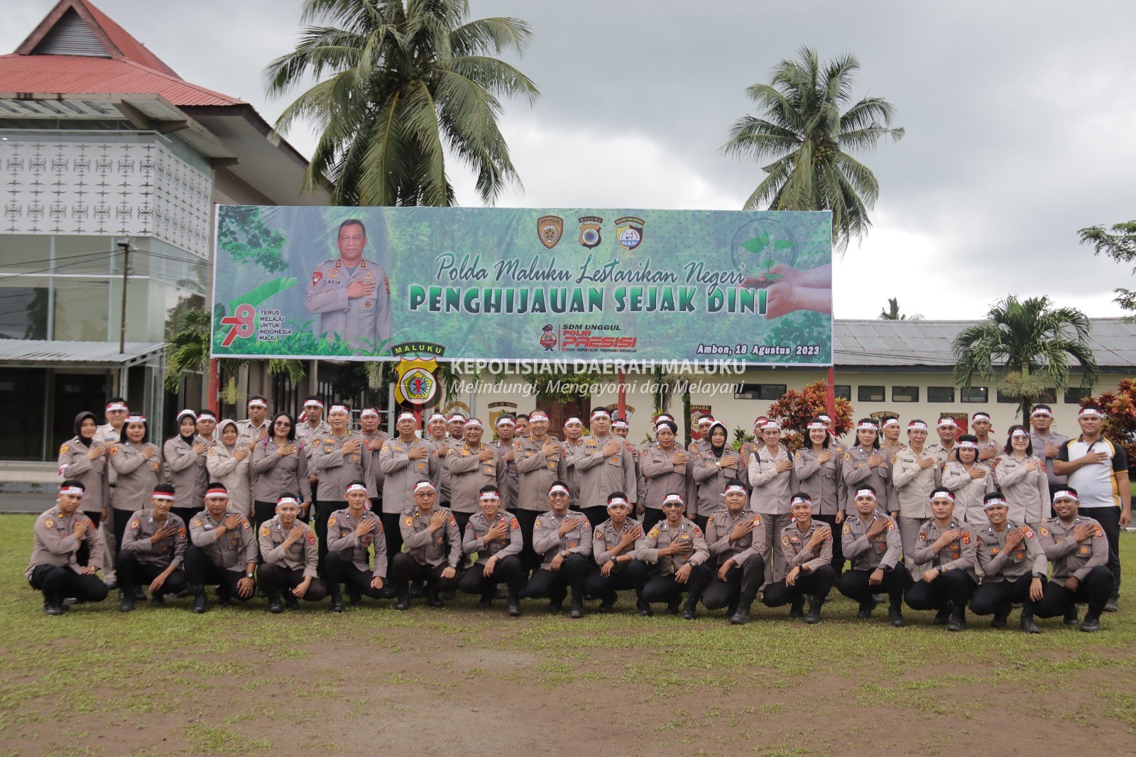 Meriahkan Hari Kemerdekaan RI ke-78, Polda Maluku Tanam Seribu Pohon