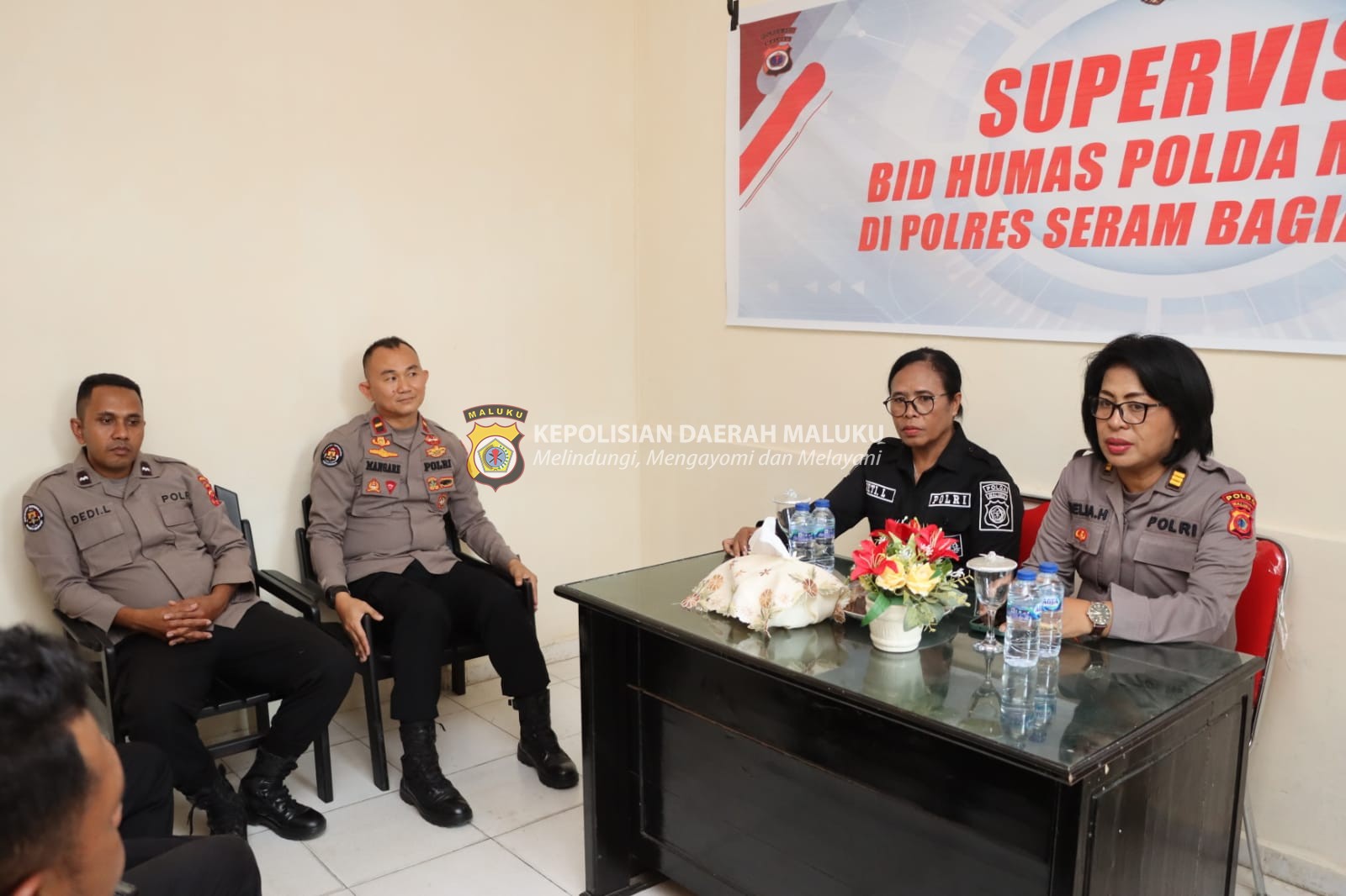 Hari ke-2 Tim Supervisi Humas Polda Maluku Sambangi Polres SBB