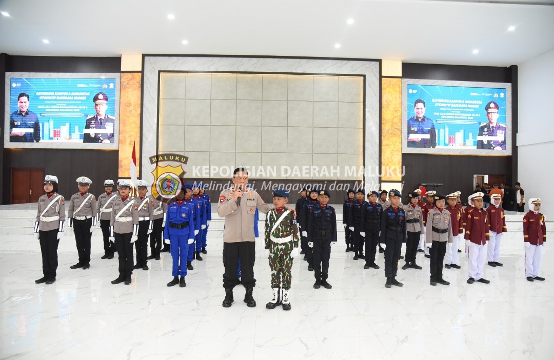 Kapolda Sapa Anak-anak Juara Polisi Cilik dari Polres Pulau Buru