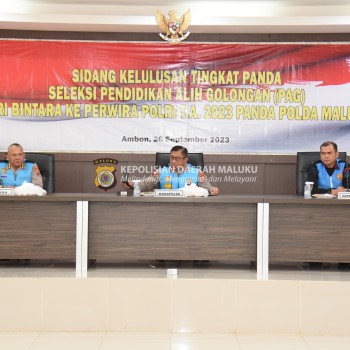 Wakapolda Maluku Pimpin Sidang Penetapan Kelulusan Seleksi PAG Tahun 2023