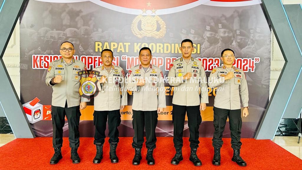 Jelang Pengamanan Pemilu 2023-2024, Kapolda Maluku Rakor Kesiapan Ops Mantap Brata