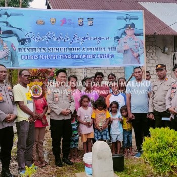 Polres Malra Gelar Baksos Pemberian Bantuan Sumur Bor dan Pompa Air Kepada Satu Desa di Kec. Kei Kecil