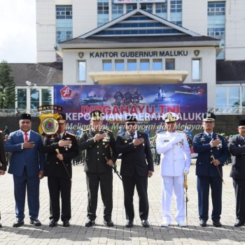 Kapolda Maluku Ikut Upacara Peringatan HUT ke-78 TNI di Ambon