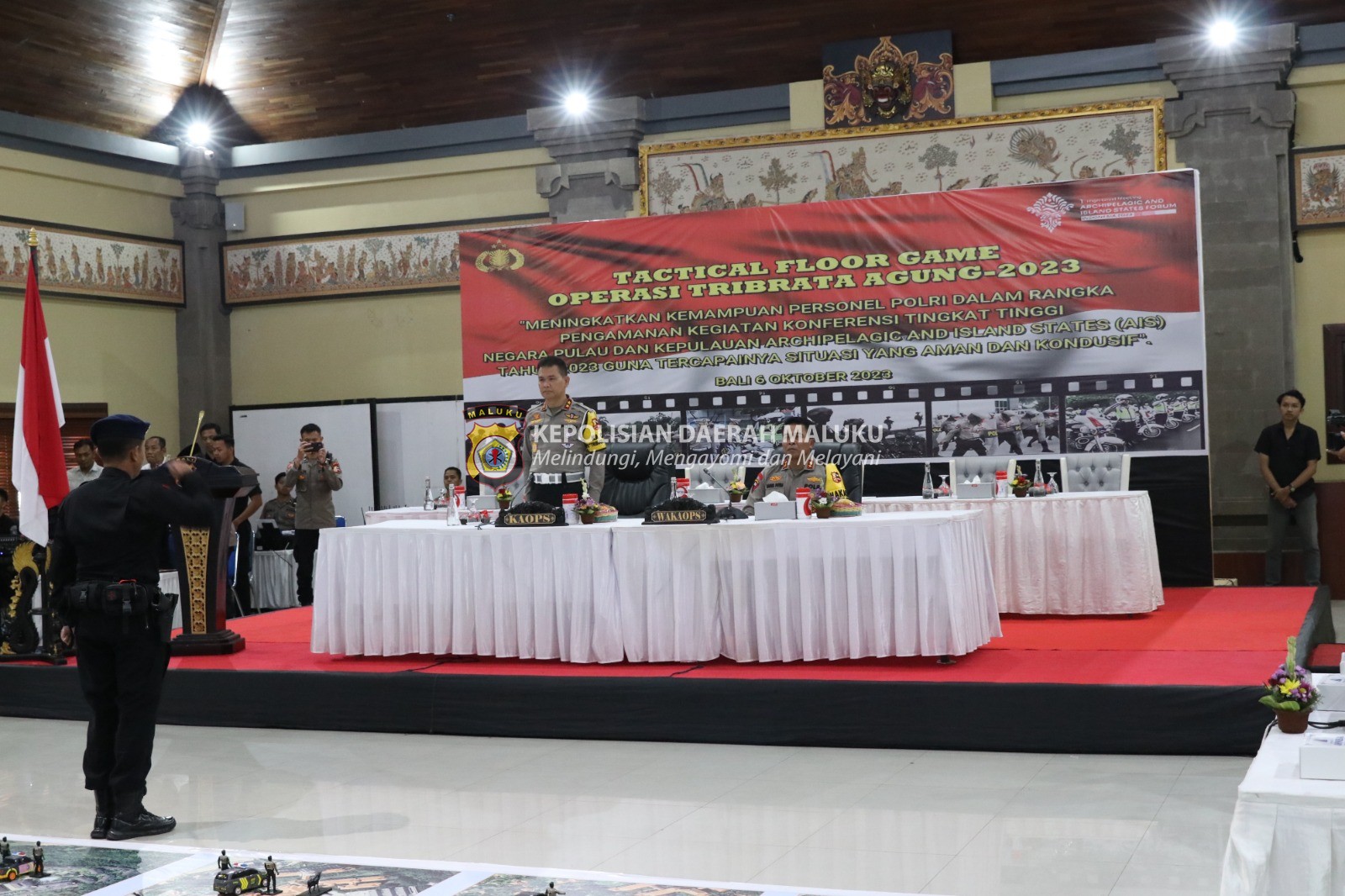 Kakorlantas Polri Bersama Kapolda Bali Laksanakan Tactical Floor Game (TFG) dalam KTT Archipelagic and Island State Forum