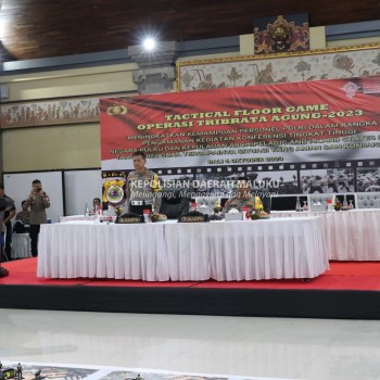 Kakorlantas Polri Bersama Kapolda Bali Laksanakan Tactical Floor Game (TFG) dalam KTT Archipelagic and Island State Forum