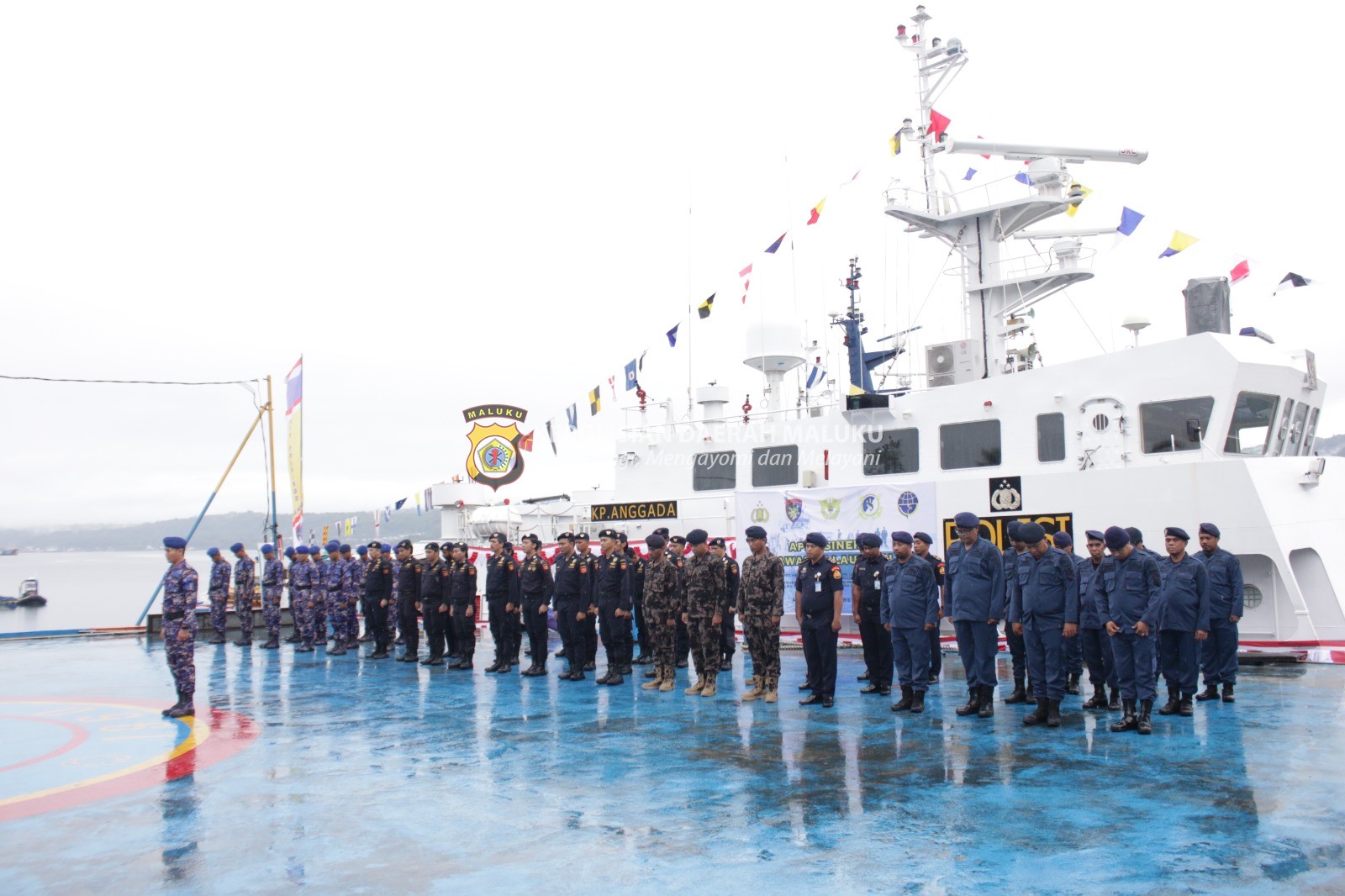 Apel Sinergi Pengawasan Laut Digelar di Dermaga Polairud Polda Maluku