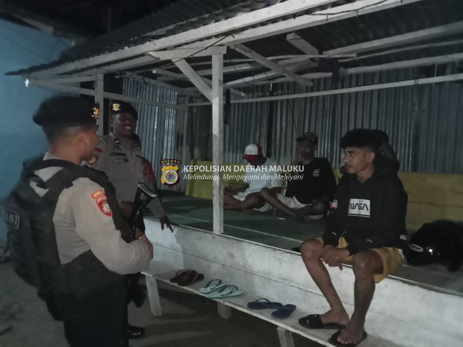 Cipta Kondisi, Sat Samapta Polres Kepulauan Laksanakan Patroli Malam.