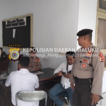 Satgas Preventif OMB Salawaku Polda Maluku Amankan Kantor KPU dan Bawaslu