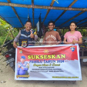 Sukseskan Pemilu 2024, Bhabinkamtibmas Desa Durjela Himbau Warga Menghargai Setiap Perbedaan Pandangan Politik.