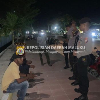 Patroli Malam Hari, Antisipasi Gangguan Kamtibmas Oleh Sat Samapta Polres Kepulauan Aru.