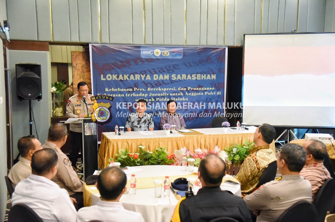 Kapolda Maluku Hadiri Lokakarya Tentang Kebebasan Pers dan Penanganan Kekerasan Terhadap Jurnalis