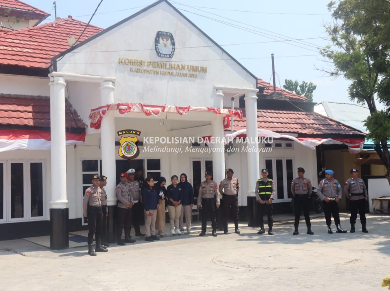 Satgas OMB Polres Kepulauan Aru Laksanakan Patroli Ke Kantor KPU Kabupaten Kepulauan Aru.