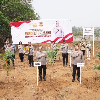 SSDM Polri Gelar Bakti Sosial, Bakti Kesehatan, Tanam Pohon dan Akan Bangun Sekolah SMA Taruna Bhayangkara di Gunung Sindur, Bogor