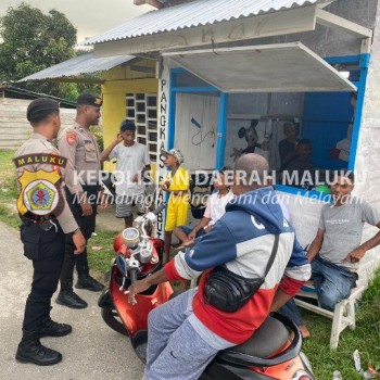 Satuan Samapta Polres Kepulauan Aru Laksanakan Patroli Sampaikan Himbauan Kamtibmas.