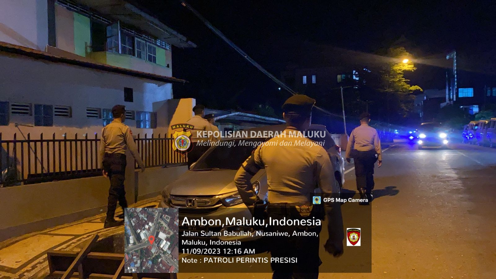 Personil Samapta Gencar Melaksanakan Patroli Malam untuk Mencegah Gangguan Kamtibmas