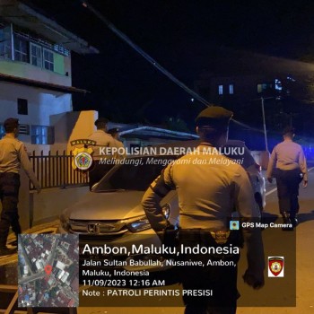 Personil Samapta Gencar Melaksanakan Patroli Malam untuk Mencegah Gangguan Kamtibmas