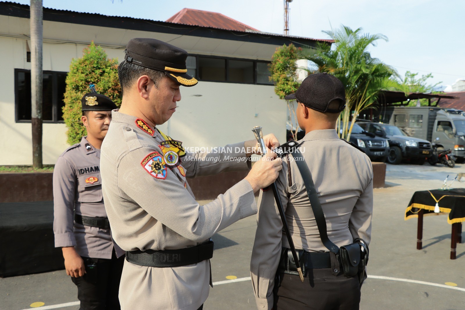 Upacara Pembukaan dan Penerimaan Siswa Latja Bintara Polri Gel II T.A. 2023 dipimpin Kapolresta Ambon