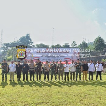 Polda Maluku dan jajaran Gelar Apel PAM Swakarsa Serentak di Maluku