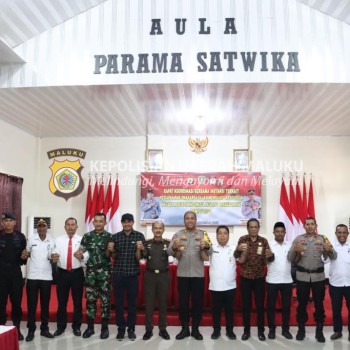 Gandeng Forkopimda, Polres SBT Gelar Rakor Dalam Rangka Kesiapan Pam Swakarsa Pada Pelaksanaan Pemilu 2024