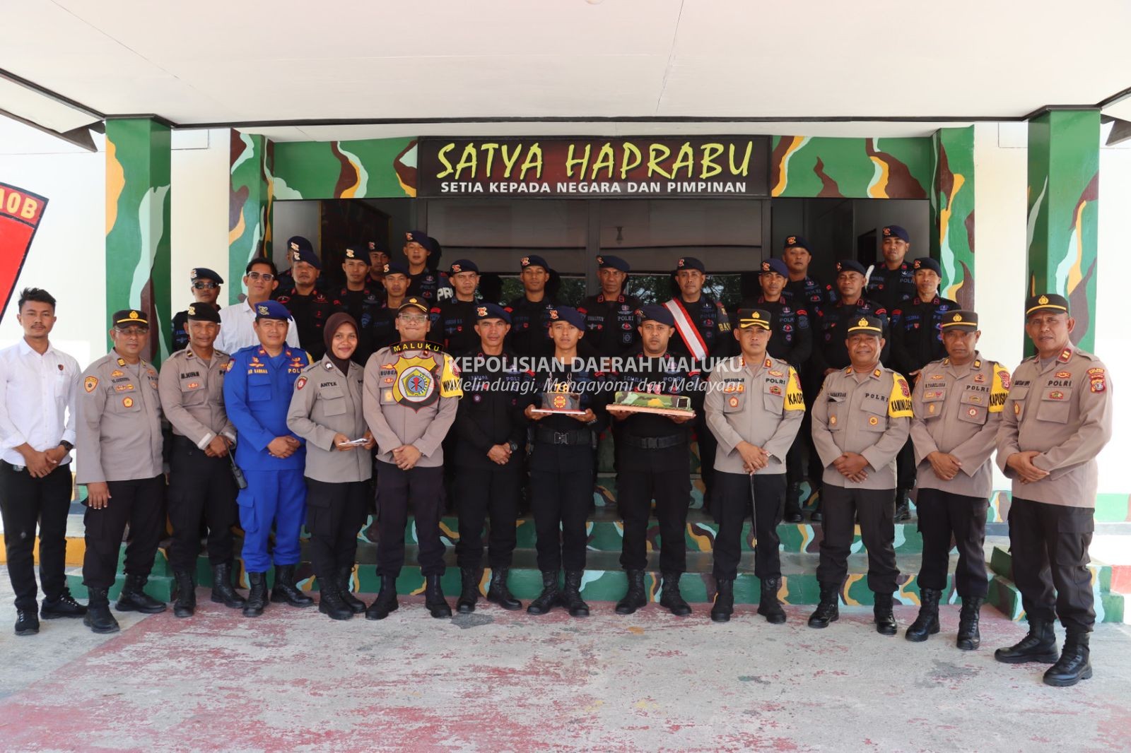 Polres Pulau Buru Beri Ucapan Dirgahayu Korps Brimob Polri Yang Ke - 78