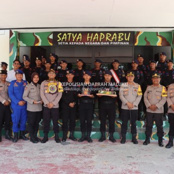 Polres Pulau Buru Beri Ucapan Dirgahayu Korps Brimob Polri Yang Ke - 78