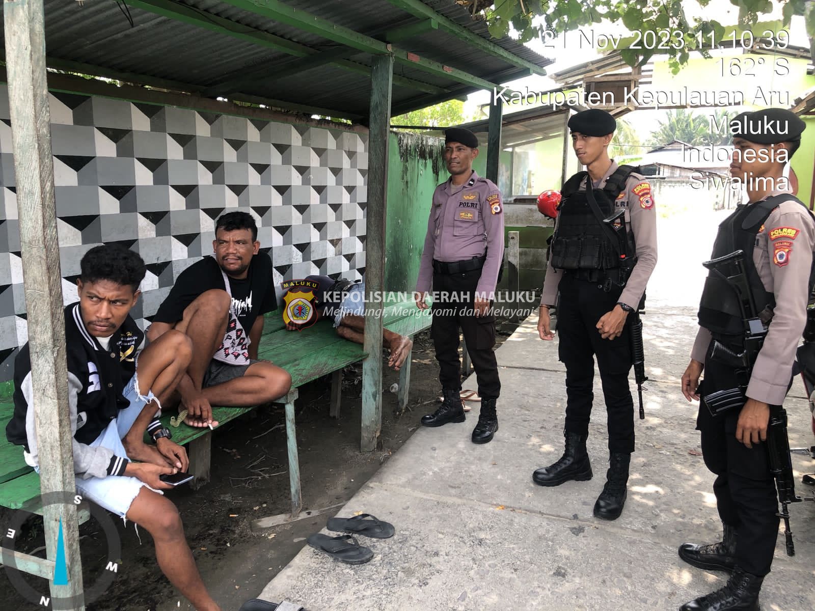 Patroli Sat Samapta Polres Kepulauan Aru, Menjaga Kondusifitas Menuju Pemilihan Umum.