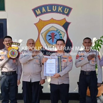 Polsek Leitimur selatan Dapat Penghargaan Dari Kapolri, Ikut perlombaan Siskamling tingkat Nasional