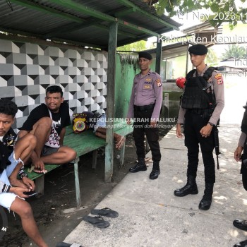 Patroli Sat Samapta Polres Kepulauan Aru, Menjaga Kondusifitas Menuju Pemilihan Umum.