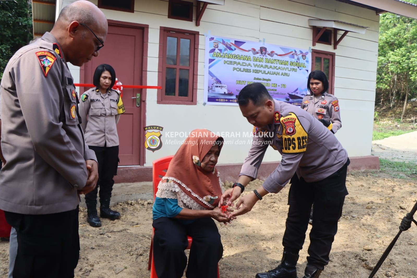 Anjangsana Dan Bantuan Sosial Kepada Warakawuri Polres Kepulauan Aru Dalam Rangka HUT Polairud Ke -73 Tahun 2023.