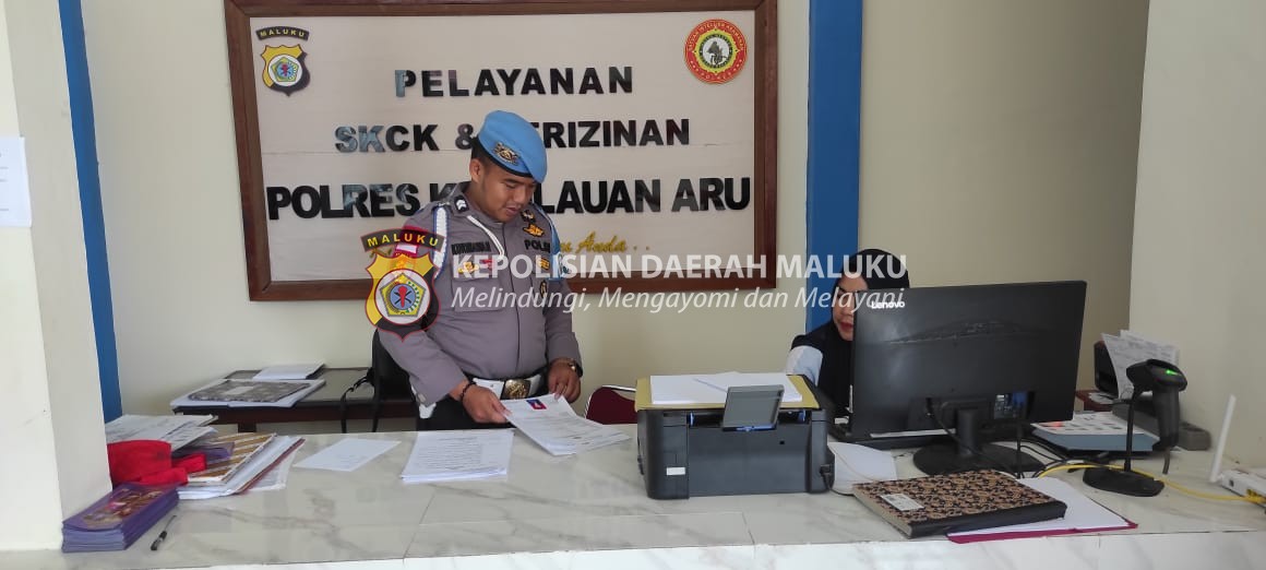 Ruang Pelayanan Satu Atap Polres Kepulauan Aru Mendapatkan Pengawasan Langsung Dari Propam.