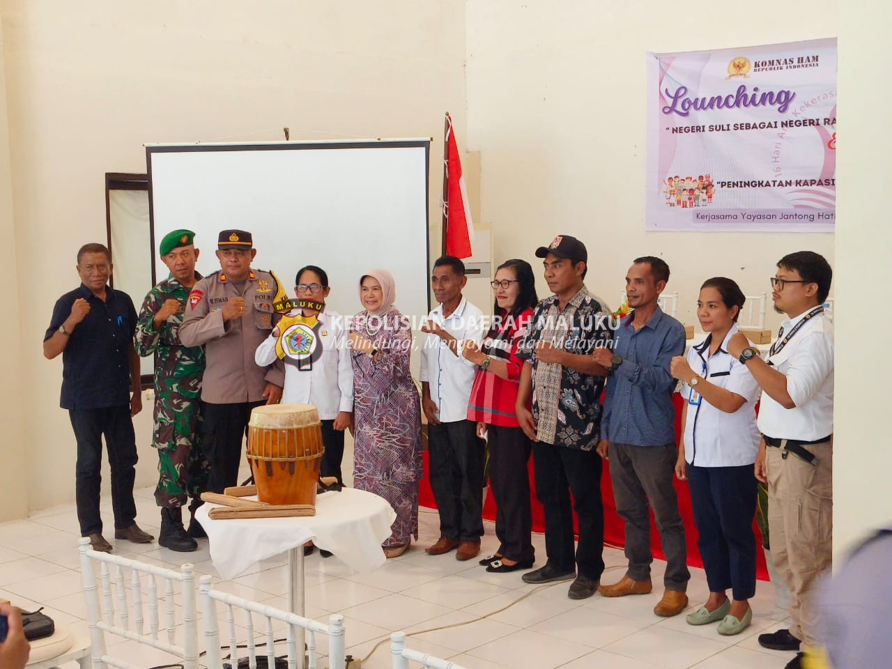 Kapolsek Salahutu Hadiri Launching  Suli Jadi Negeri Ramah Perempuan dan Anak