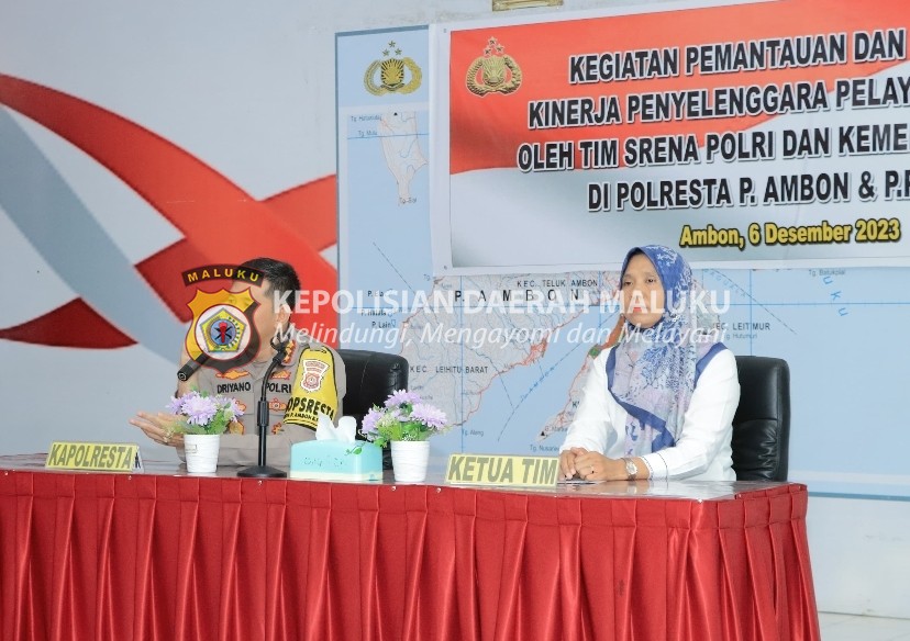 Tim Srena Mabes Polri Evaluasi Kinerja Terhadap Pelayanan Publik Polresta Ambon