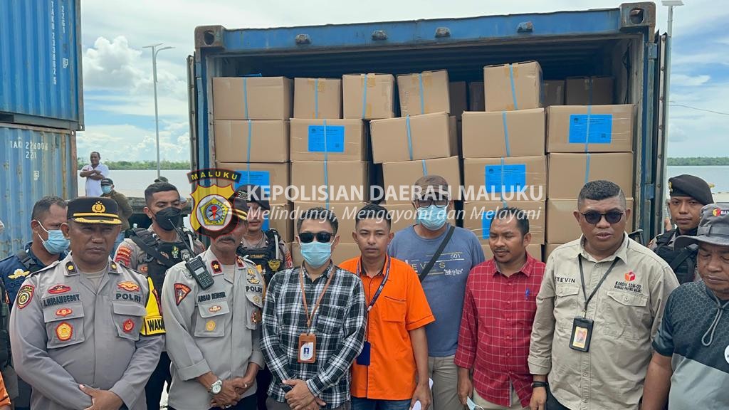 Polres Tual Amankan Distribusi Surat Suara Pemilu 2024