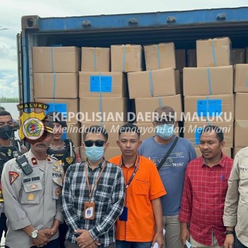 Polres Tual Amankan Distribusi Surat Suara Pemilu 2024