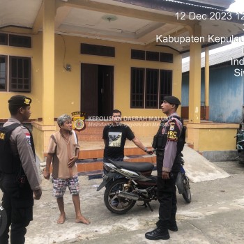 Lewat Patroli Dialogis Sat Samapta Polres Kepulauan Aru Terus Himbauan Kamtibmas Jelang Pemilu 2024.