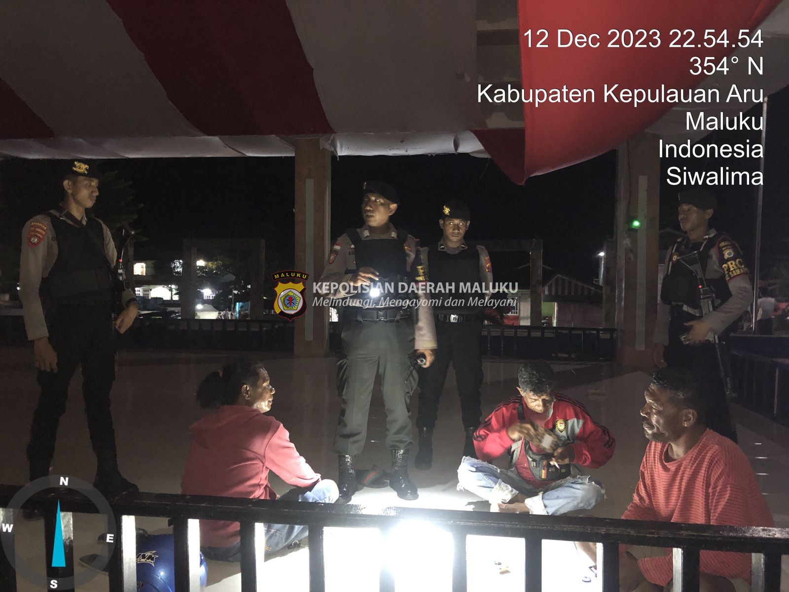 Patroli Malam Sat Samapta Polres Kepulauan Aru, Upaya Cegah Kejahatan Di Malam Hari.