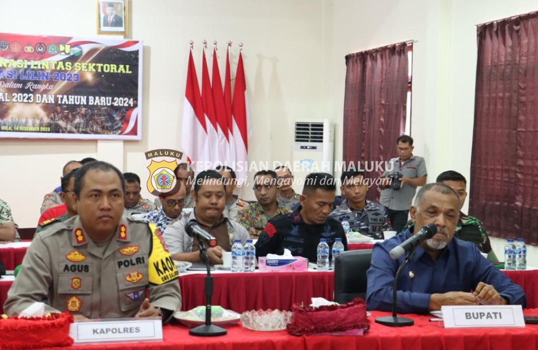 Ops Lilin 2023, Bupati SBT Hadiri Rakor Linsek di Polres SBT