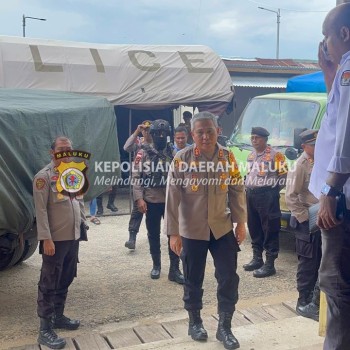 Satgas OMB Polres Tanimbar Amankan Kedatangan Surat Suara Pemilu 2024