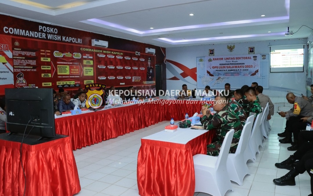 Polresta Ambon Gelar Rakor Lintas Sektoral Jelang Pengamanan Natal Dan Tahun Baru 2024