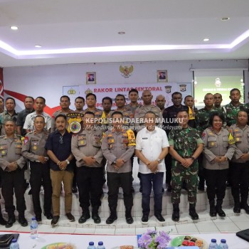 Polresta Ambon Lakukan Rapat Koordinasi Lintas Sektoral