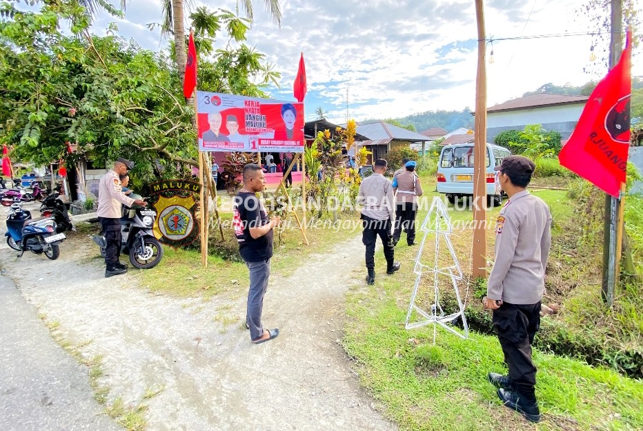 Satgas OMB Salawaku Polda Maluku Amankan Kampanye Caleg