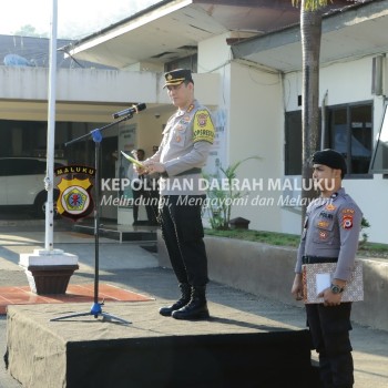 Kapolresta Ambon Pimpin Upacara Hari Kesadaran Nasional