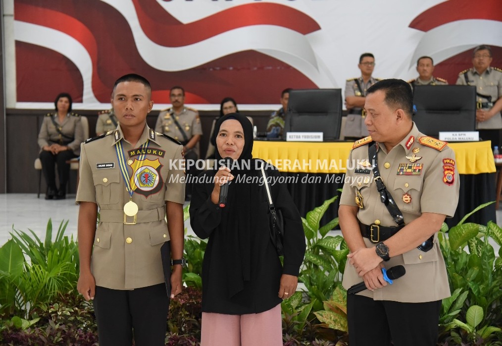 Orang Tua Siswa Diktuba Polri yang Diyudisium Apresiasi Polda Maluku