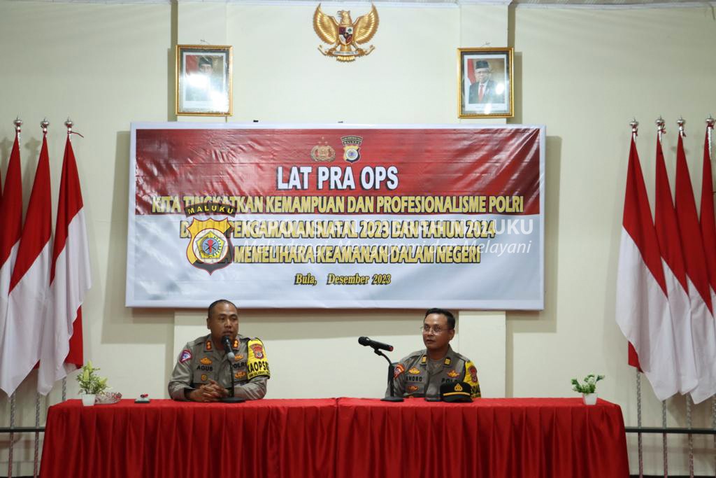 Jelang Pelaksanaan Pengamanan Hari Raya Natal dan Tahun Baru 2024, Polres SBT Gelar Latpraops Lilin Salawaku 2023