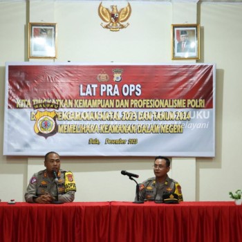 Jelang Pelaksanaan Pengamanan Hari Raya Natal dan Tahun Baru 2024, Polres SBT Gelar Latpraops Lilin Salawaku 2023