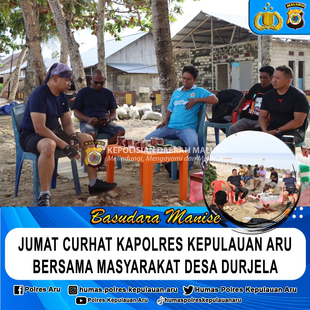 Jumat Curhat Kapolres Kepulauan Aru Dengarkan Aspirasi Masyarakat Desa Durjela.